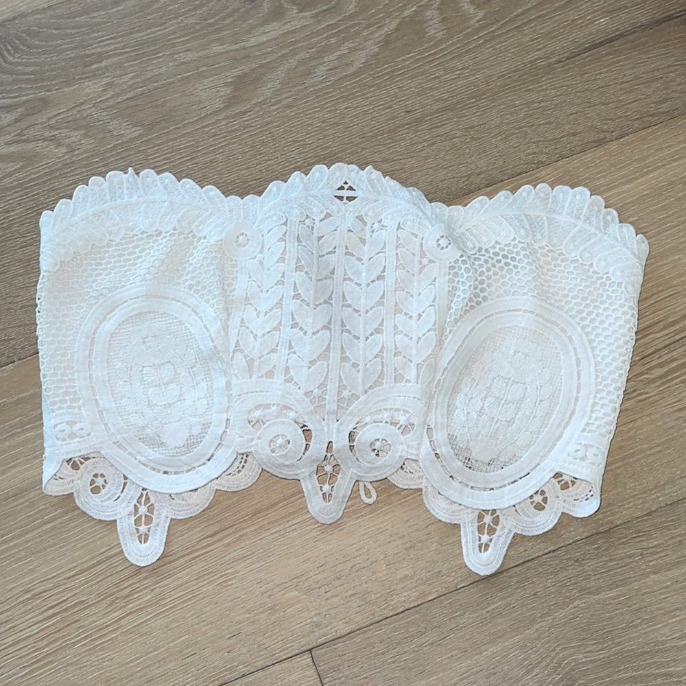Lace from top that laces up in the back